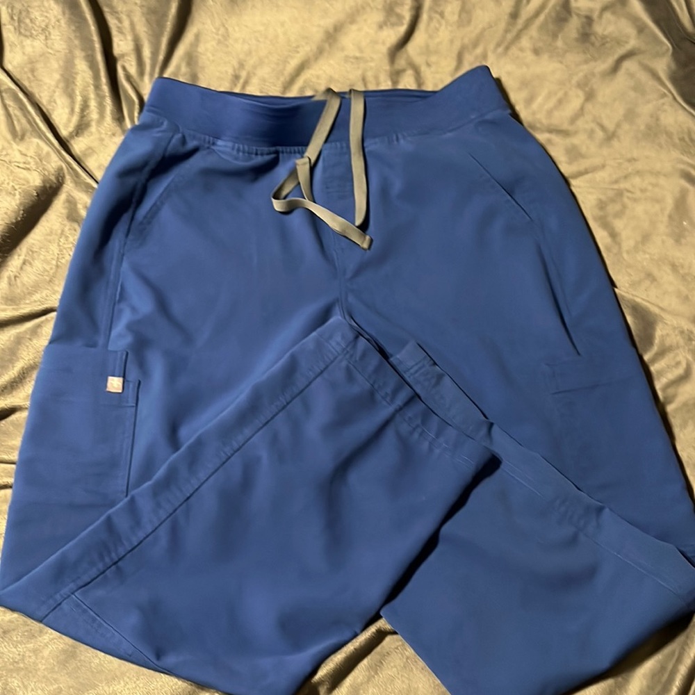 FIGS Mens Axim Cargo Scrub Pants Royal Blue Sz S
